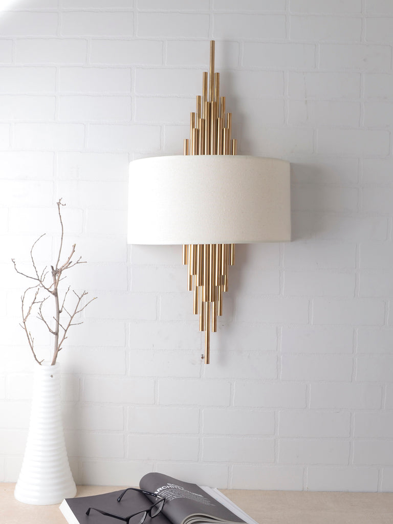 Erwin White Gold Wall Lamp | Buy Luxury Wall Light Online India