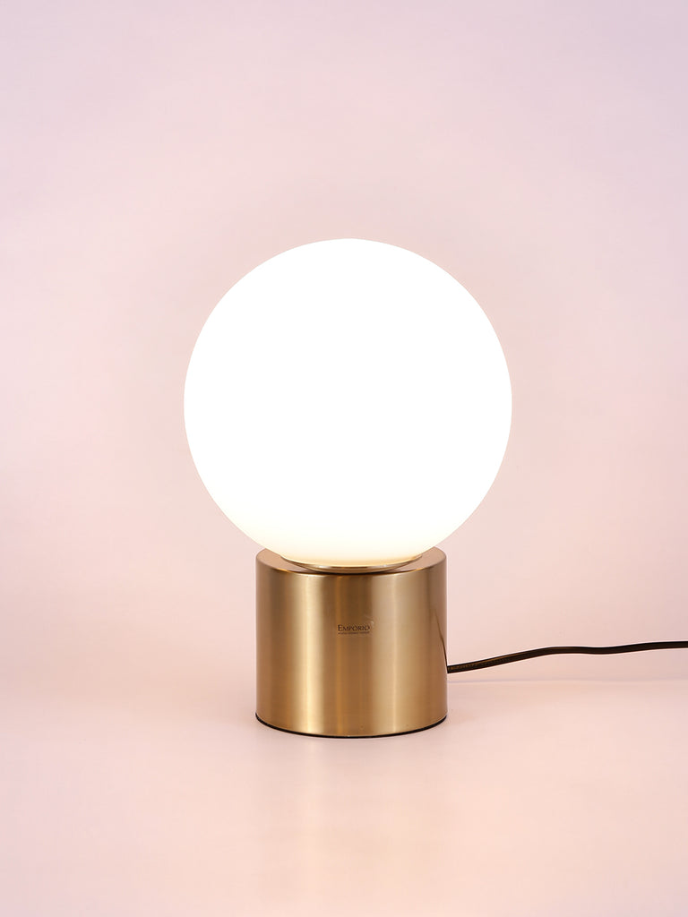 Hoden Globe White Gold Table Lamp | Buy Modern Table Lamps Online India
