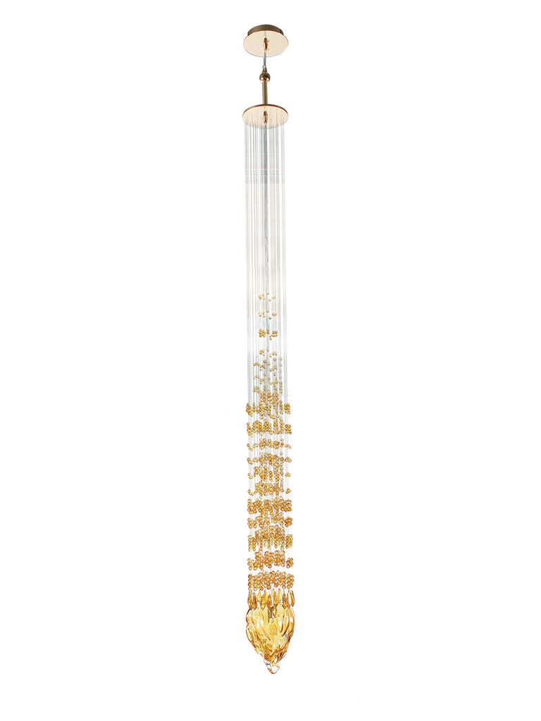 Palais Copper Crystal Hanging Light | Buy Modern LED Ceiling Lights Online India