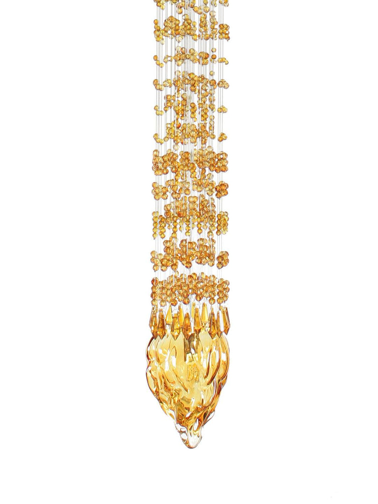 Palais Copper Crystal Hanging Light | Buy Modern LED Ceiling Lights Online India