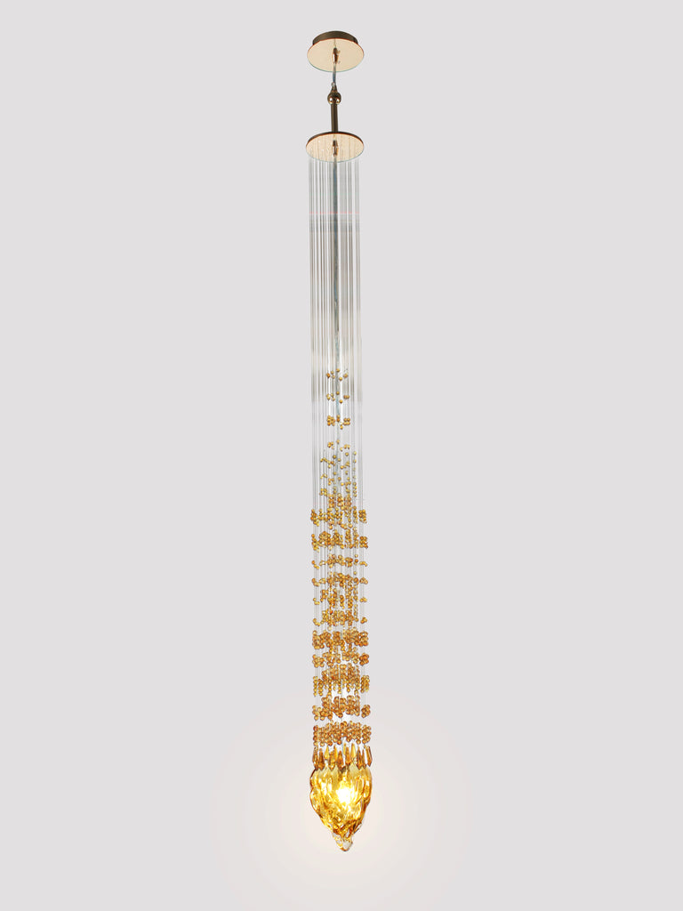 Palais Copper Crystal Hanging Light | Buy Modern LED Ceiling Lights Online India