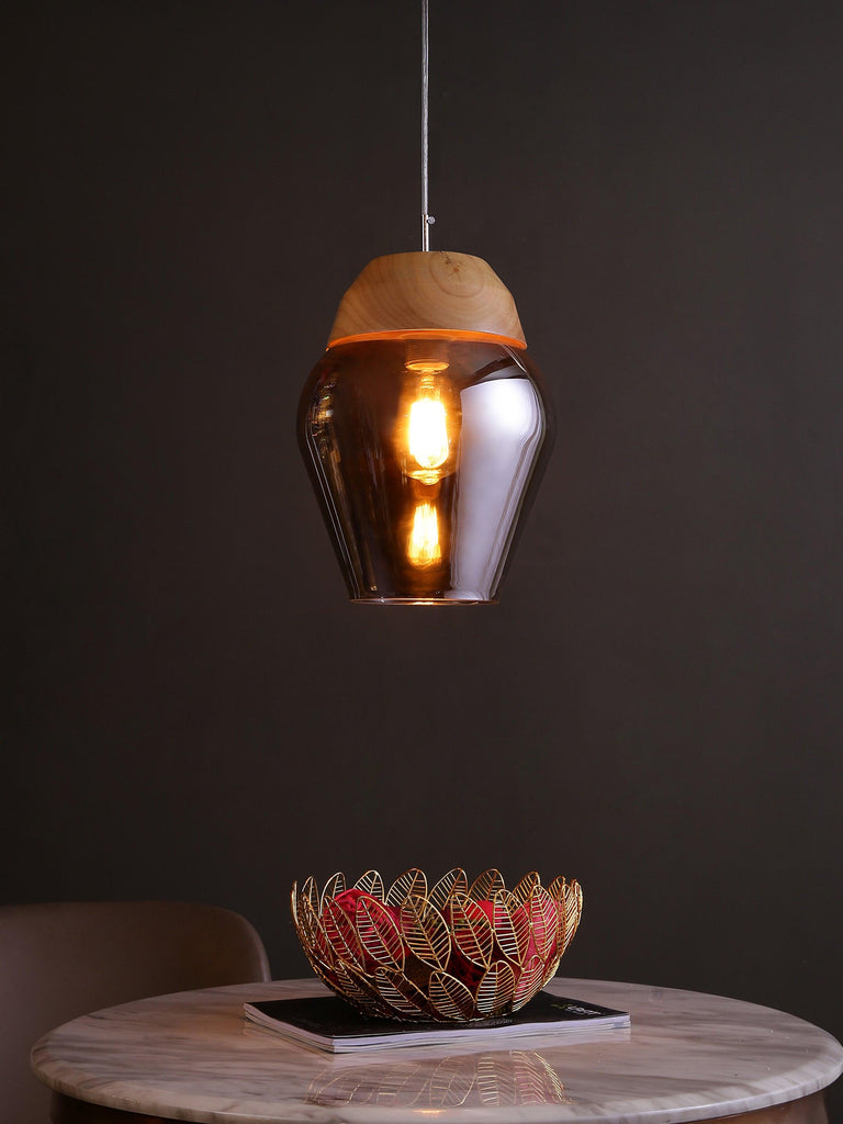 Bowl Smoky | Buy Hanging Lights Online in India | Jainsons Emporio Lights