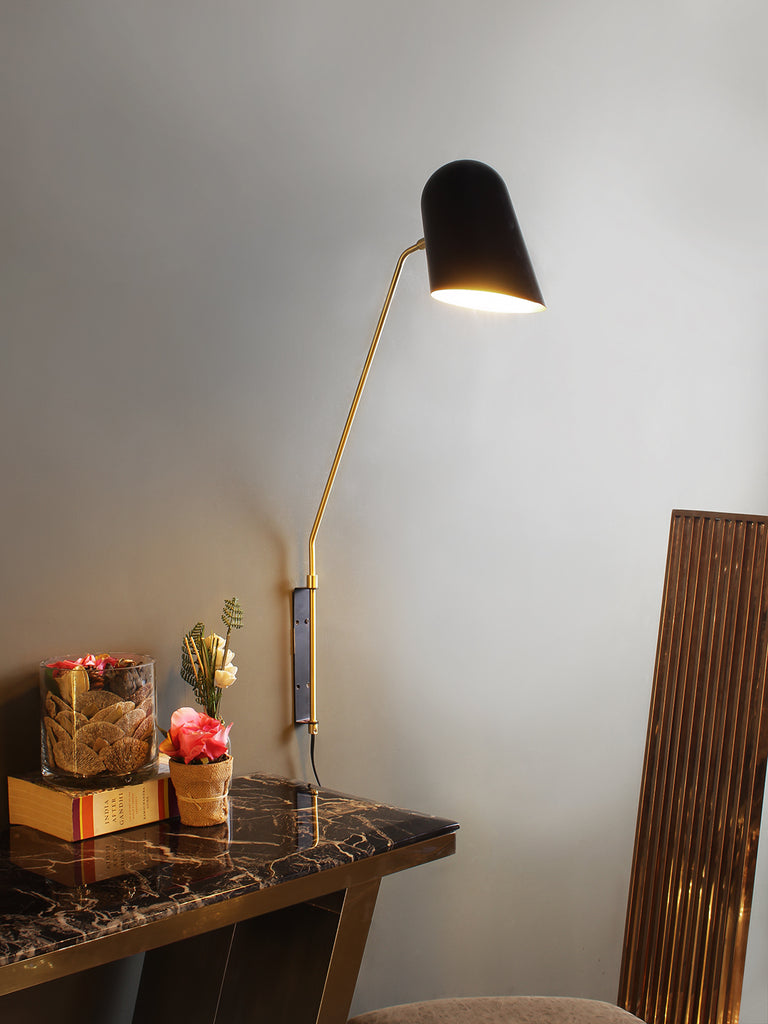 Sully Black Wall Light | But Swing Arm Wall Lights Online India