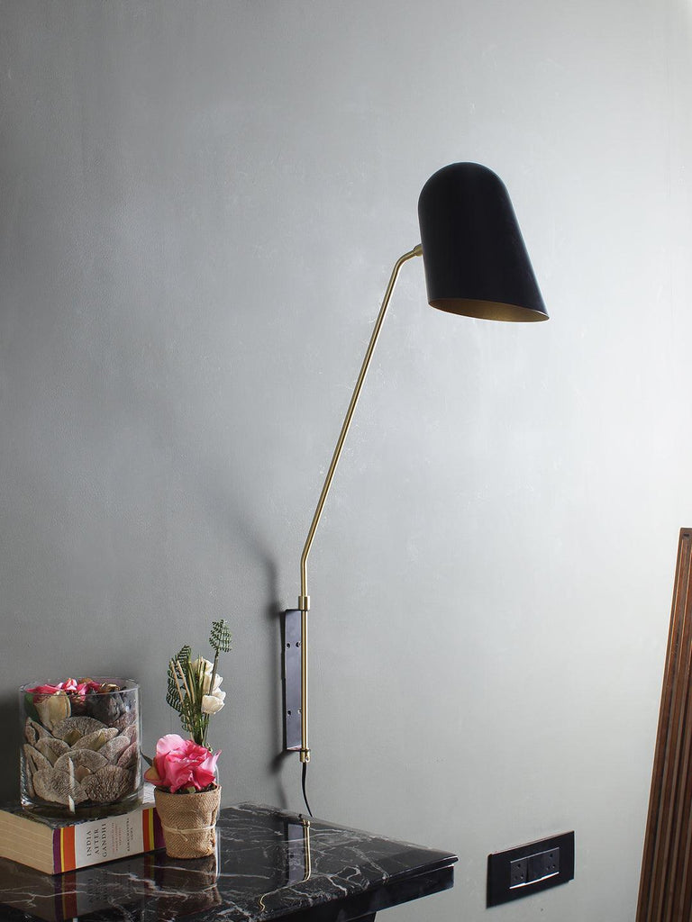 Sully Black Wall Light | But Swing Arm Wall Lights Online India
