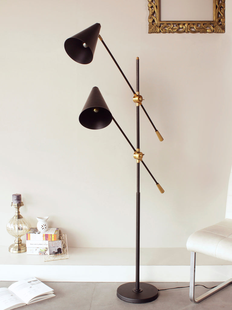 Dual Cone Modern Floor Lamp | Buy Luxury Floor Lamps Online India