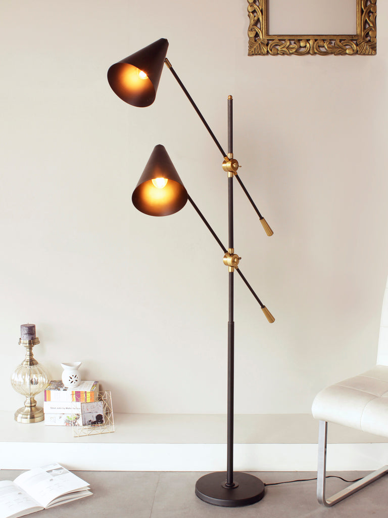 Dual Cone Modern Floor Lamp | Buy Luxury Floor Lamps Online India