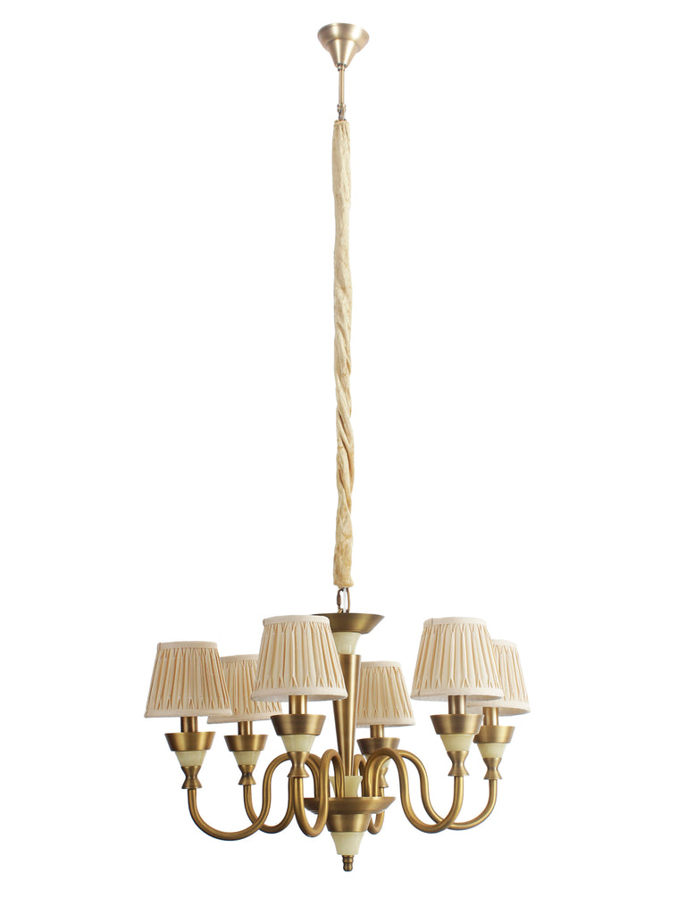 Sabel 6-Lamp Traditional Chandelier | Buy Luxury Chandeliers Online India