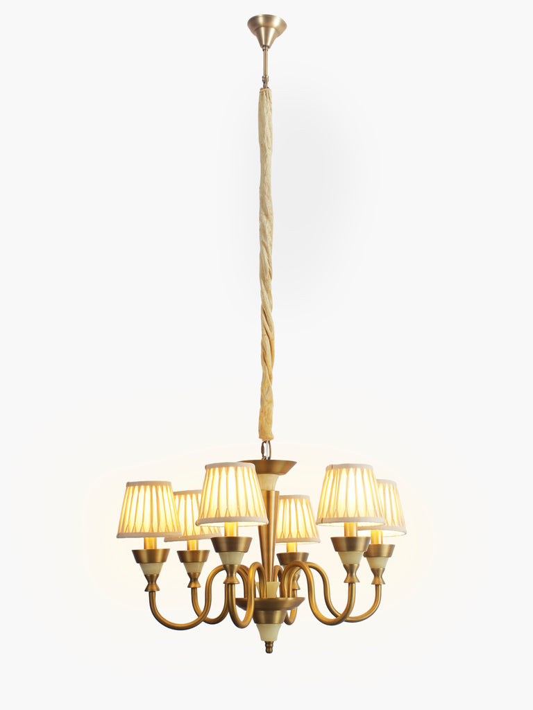 Sabel 6-Lamp Traditional Chandelier | Buy Luxury Chandeliers Online India