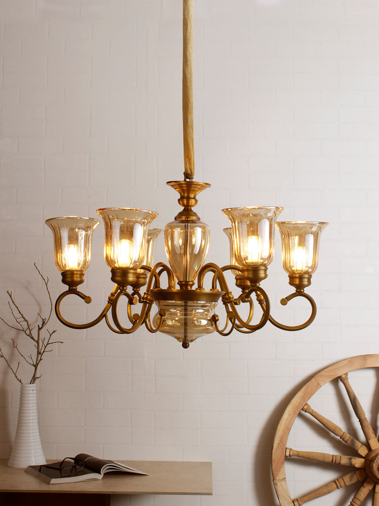 Mabel 6-Lamp Traditional Chandelier | Buy Luxury Chandeliers Online India