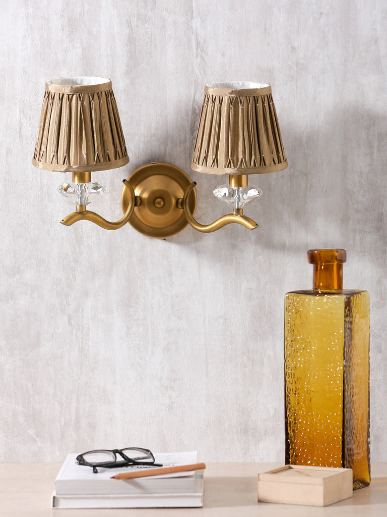 Fabel 2-Lamp Traditional Wall Lamp | Buy Luxury Wall Light Online India