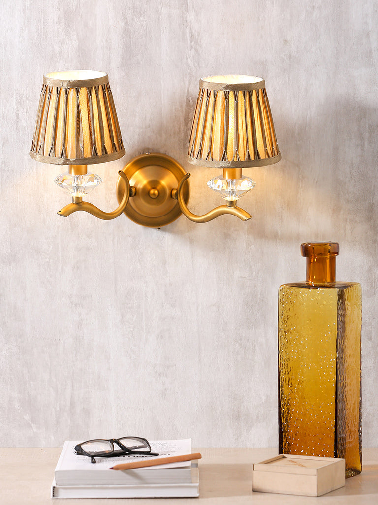 Fabel 2-Lamp Traditional Wall Lamp | Buy Luxury Wall Light Online India