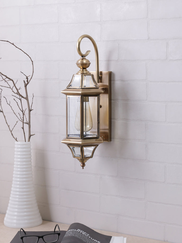 Waden Lantern Gold Wall Lamp | Buy Vintage Wall Light Online India