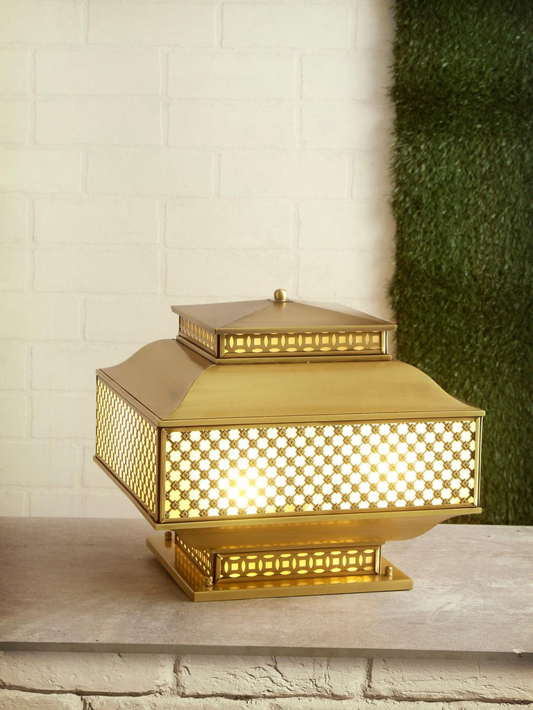 Torenzo Gold Outdoor Post Light | Buy Outdoor Post Lights Online India