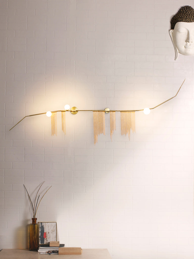 Cherry Bomb Fringe 3-Light Designer Wall Light | Buy Luxury Wall Lights Online India