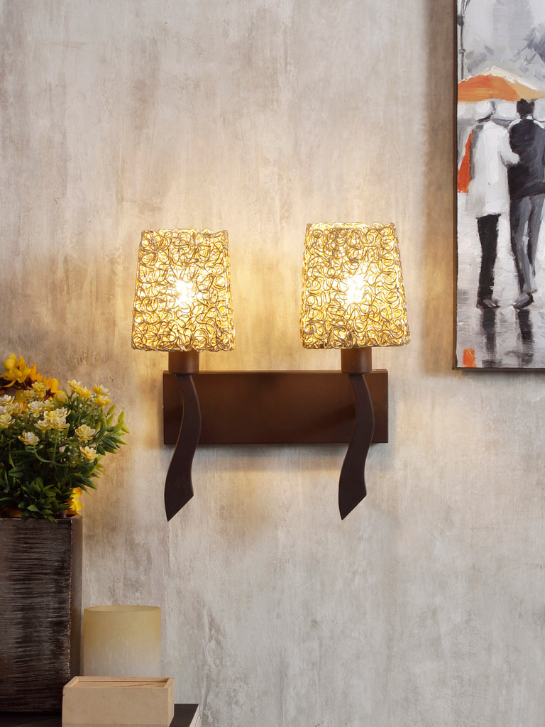 Dorina LED 2-Lamp Vintage Wall Lamp| Buy Luxury Wall Lights Online India
