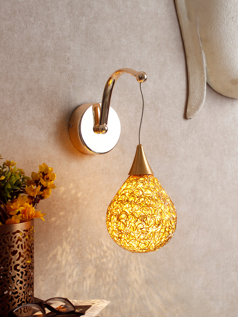 Golden Drop LED Wall Light | Buy LED Wall Lights Online India