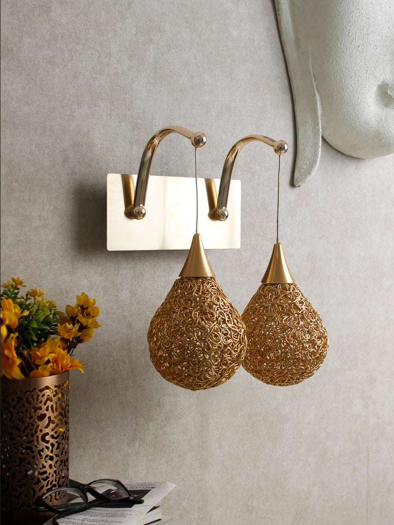 Golden Drop LED Wall Light | Buy LED Wall Lights Online India