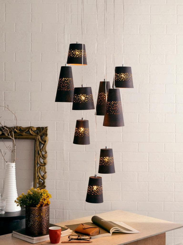 Kyler Black Multi Light Chandelier | Buy Modern Chandeliers Online India