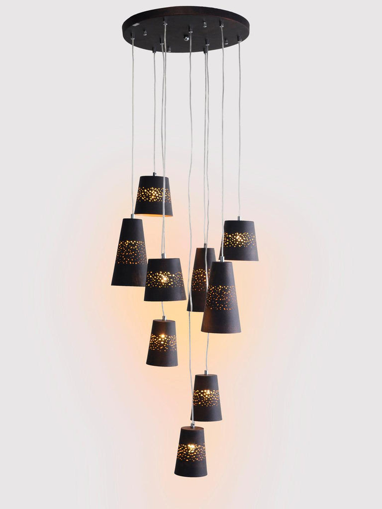 Kyler Black Multi Light Chandelier | Buy Modern Chandeliers Online India