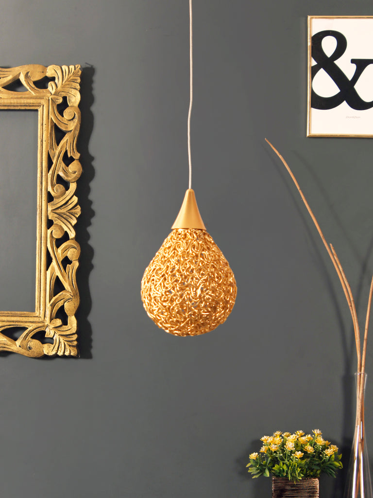 Golden Drop LED Pendant Lamp | Buy LED Hanging Lights Online India