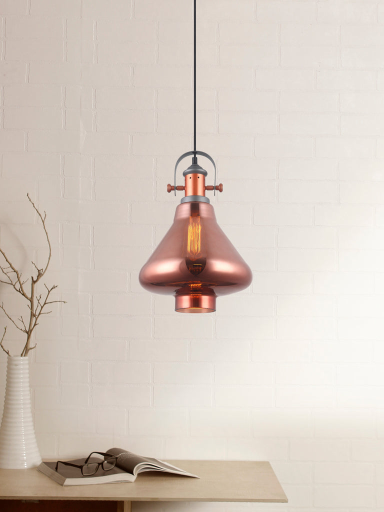 Regian Copper Glass Pendant Lamp | Buy Luxury Hanging Lights Online India