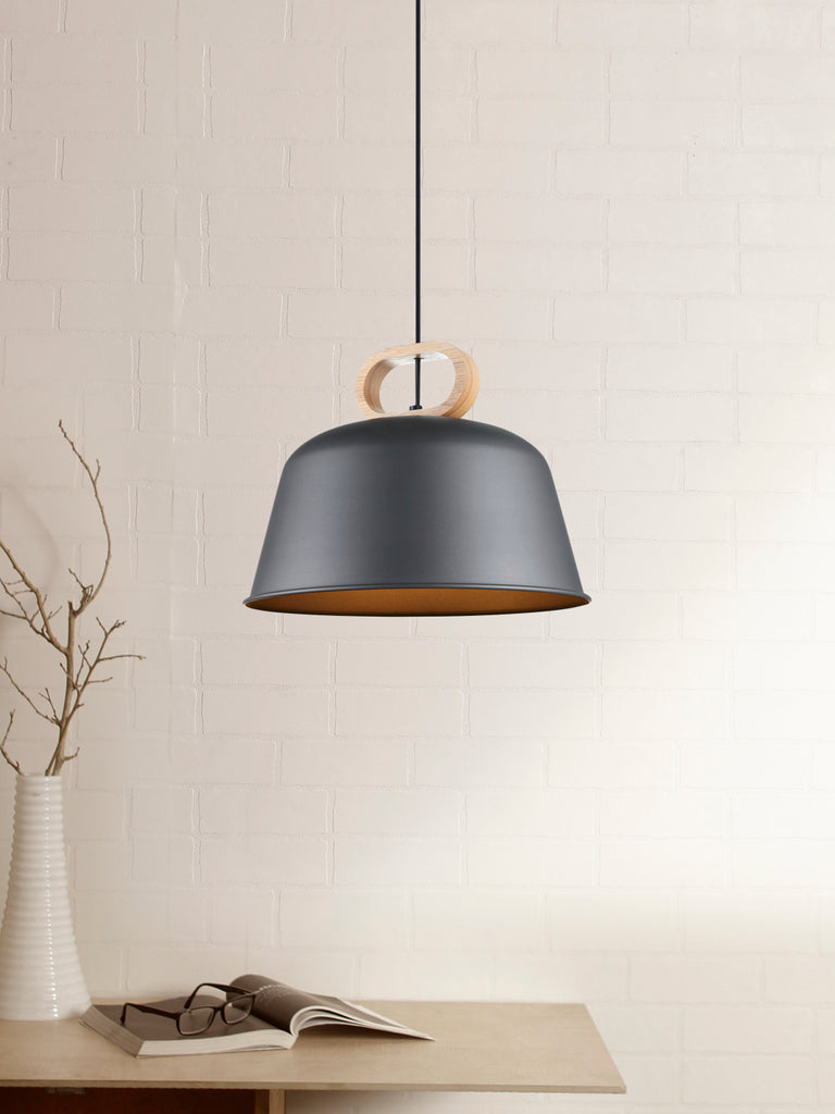 Turnel Black Scandinavian Pendant Lamp | Buy Hanging Lights Online India