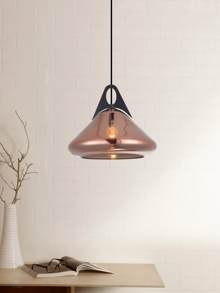 Radian Copper Glass Pendant Lamp | Buy Luxury Hanging Lights Online India