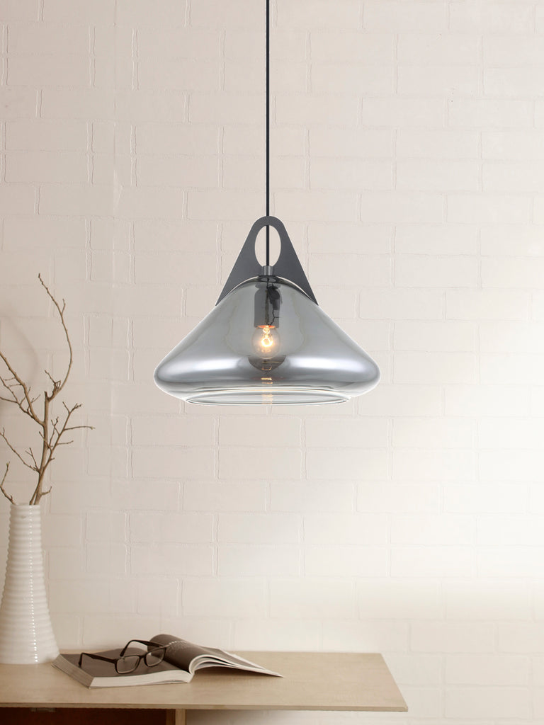 Radian Chrome Glass Pendant Lamp | Buy Luxury Hanging Lights Online India