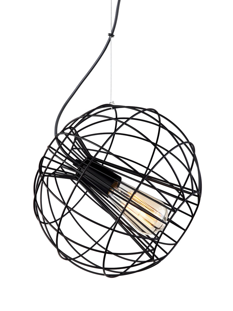 Skora Black Industrial Cage Pendant Lamp | Buy Luxury Hanging Lights Online India
