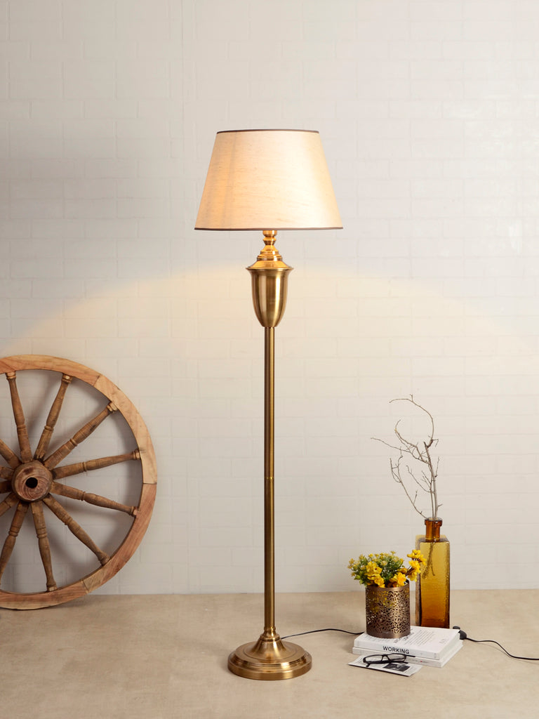 Marc White Gold Floor Lamp | Buy Traditional Floor Lamps Online India