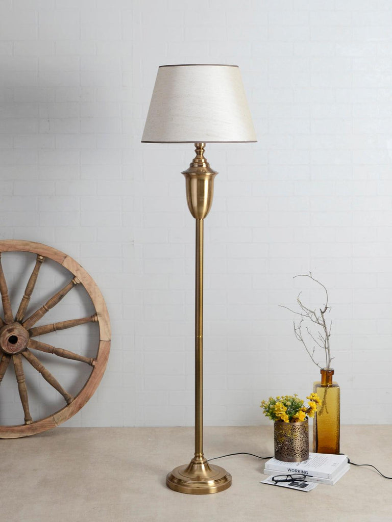 Marc White Gold Floor Lamp | Buy Traditional Floor Lamps Online India