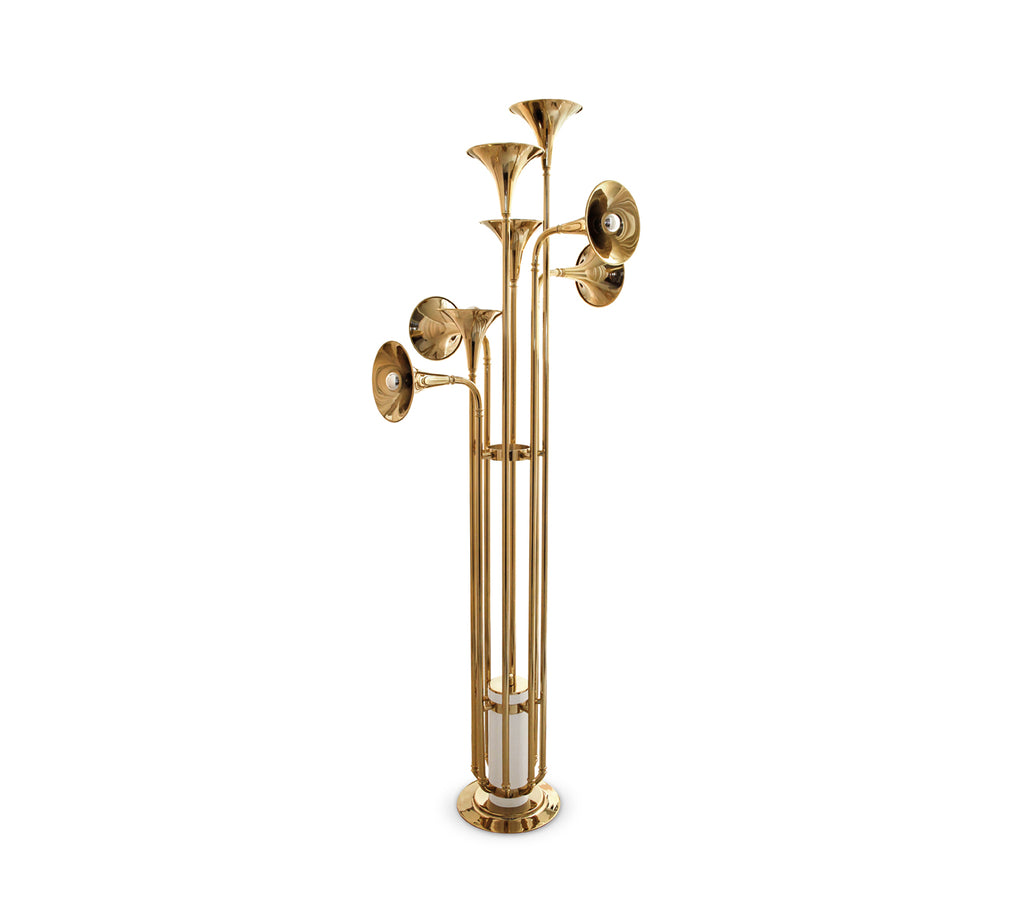 Modern Gold Trumpet Floor Lamp | Buy Modern Floor Lamps Online India