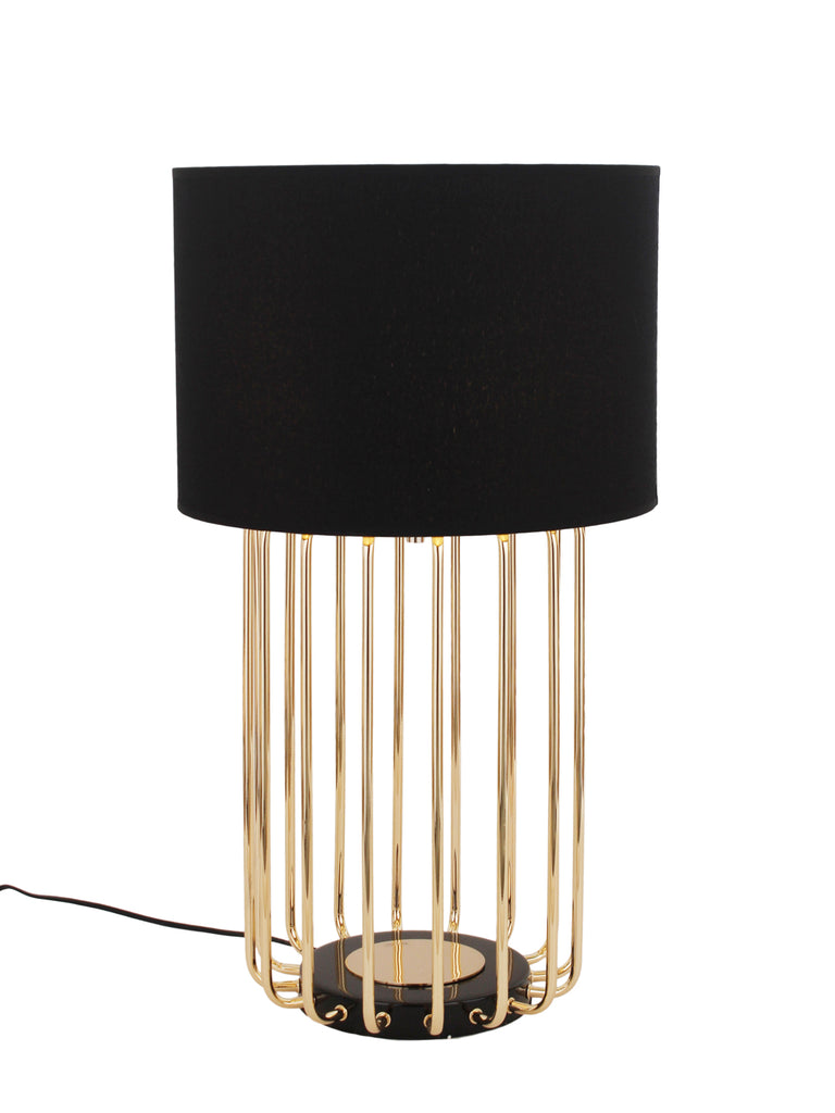 Spencer Black Gold Modern Table Lamp | Buy Luxury Table Lamps Online India