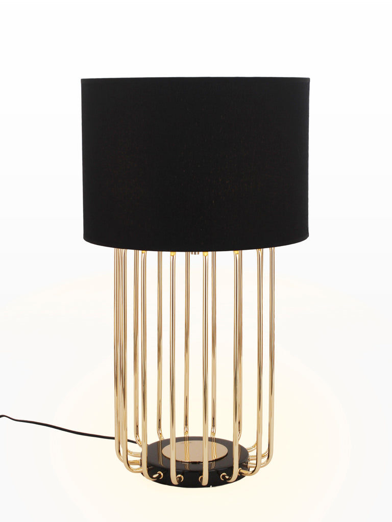 Spencer Black Gold Modern Table Lamp | Buy Luxury Table Lamps Online India