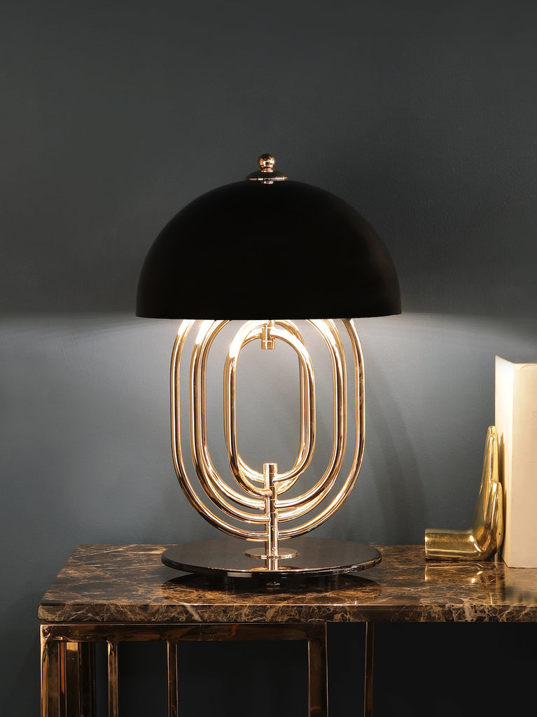 Turner Black Gold Table Lamp | Buy Luxury Table Lamps Online India