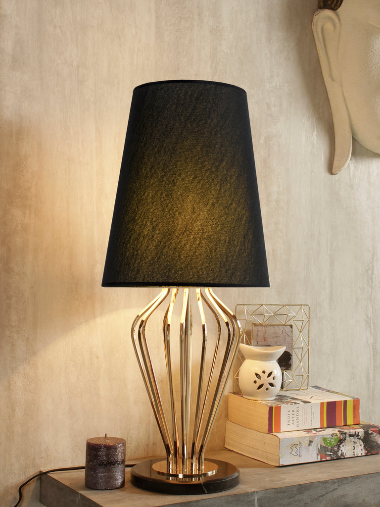 Kathy Black Gold Table Lamp | Buy Luxury Table Lamps Online India