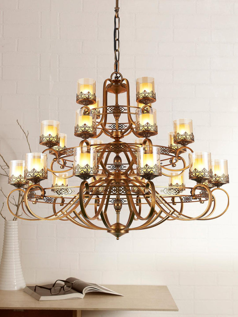 Marville Traditional Gold Chandelier | Buy Decorative Chandeliers Online India