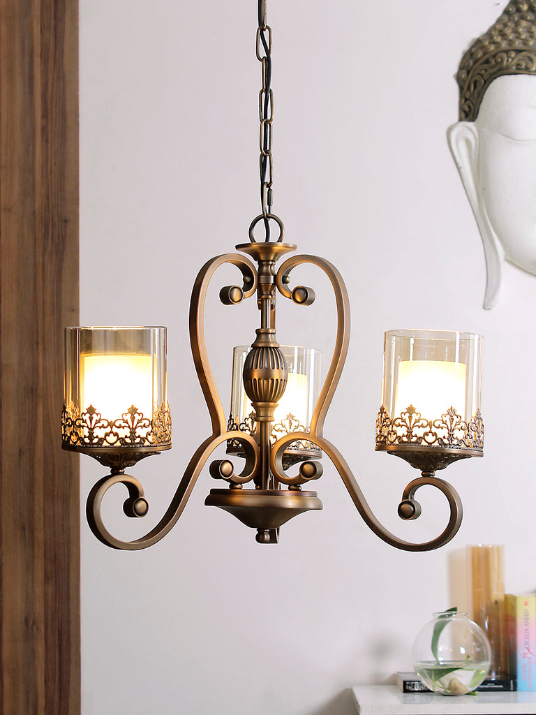 Marville 3-Lamp Vintage Chandelier Buy Luxury Chandeliers Online India