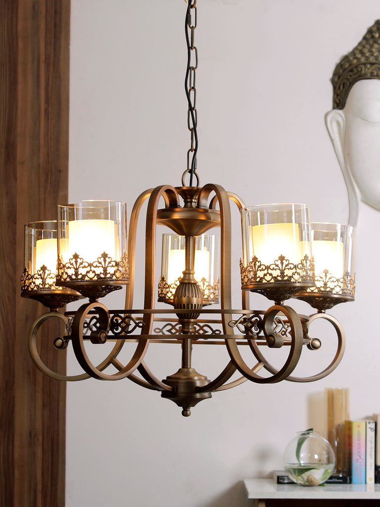 Marville 5-Lamp Vintage Chandelier | Buy Luxury Chandeliers Online India