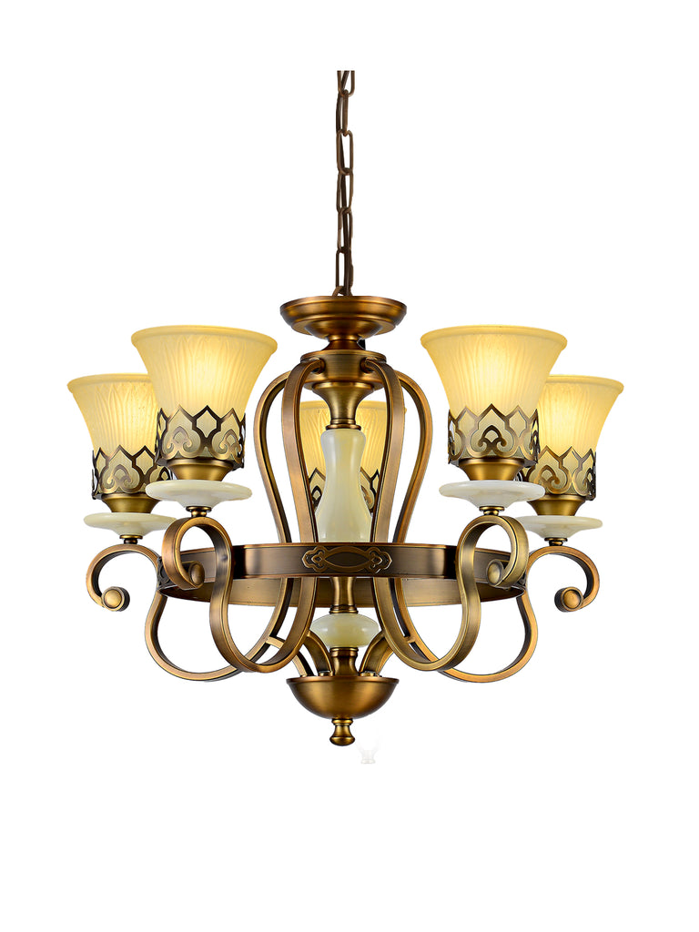 Chenille Traditional Gold Chandelier | Buy Decorative Chandeliers Online India