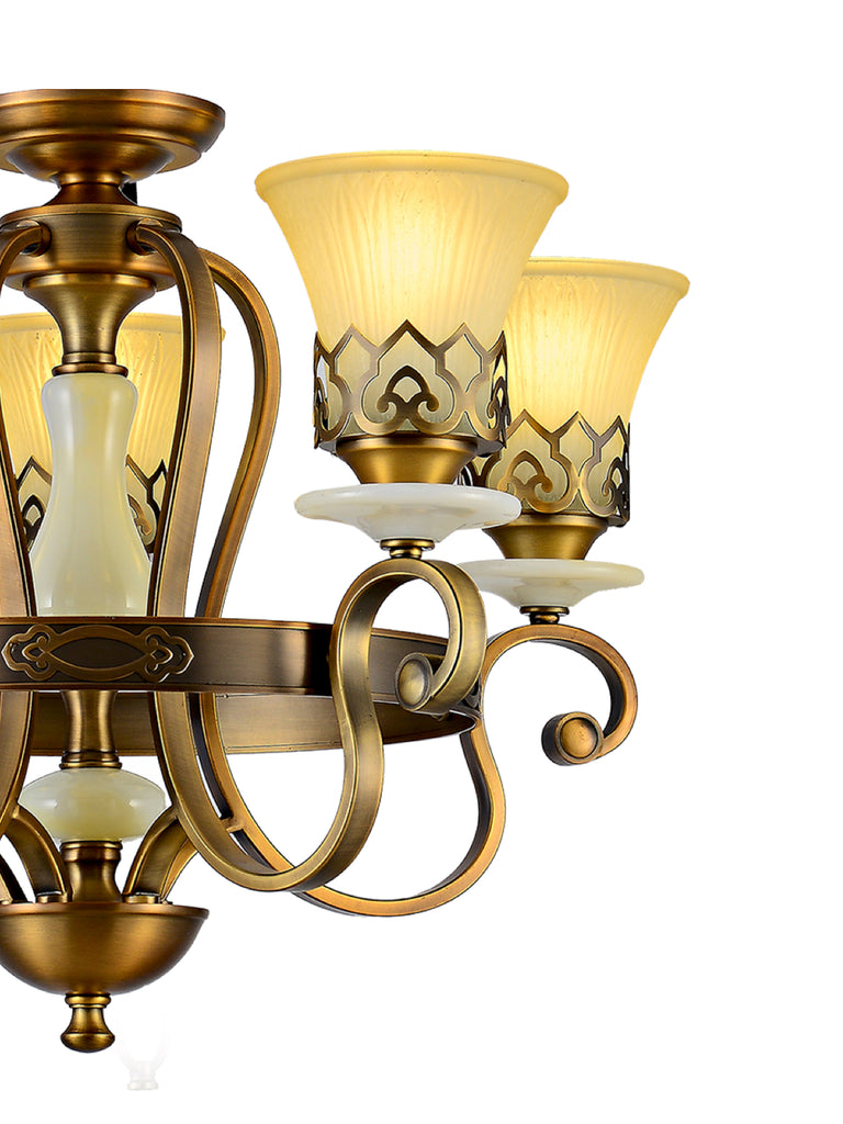 Chenille Traditional Gold Chandelier | Buy Decorative Chandeliers Online India