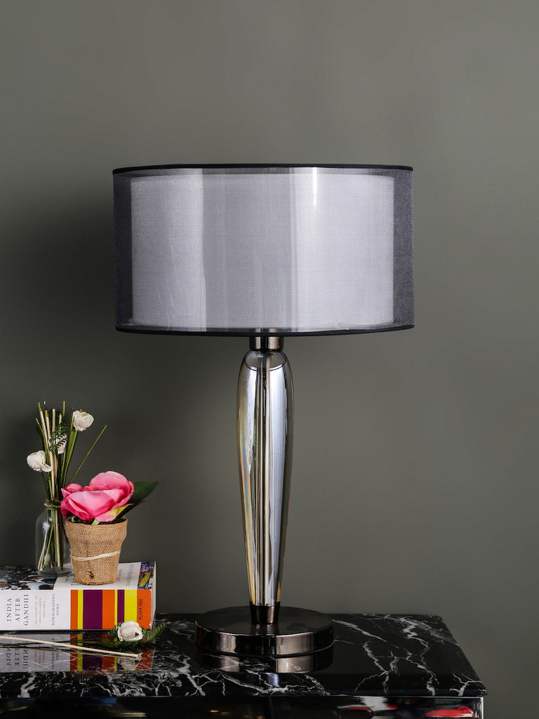 Triviano Traditional Grey Gold Table Lamp | Buy Table Lamps Online India