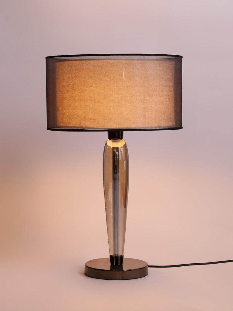 Triviano Traditional Grey Gold Table Lamp | Buy Table Lamps Online India