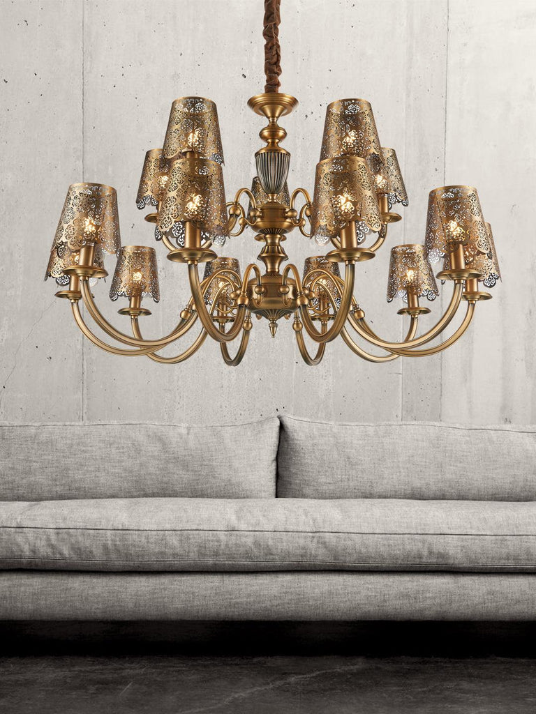 Rochelle Traditional Gold Chandelier | Buy Decorative Chandeliers Online India