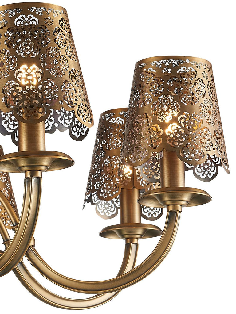 Rochelle Traditional Gold Chandelier | Buy Decorative Chandeliers Online India