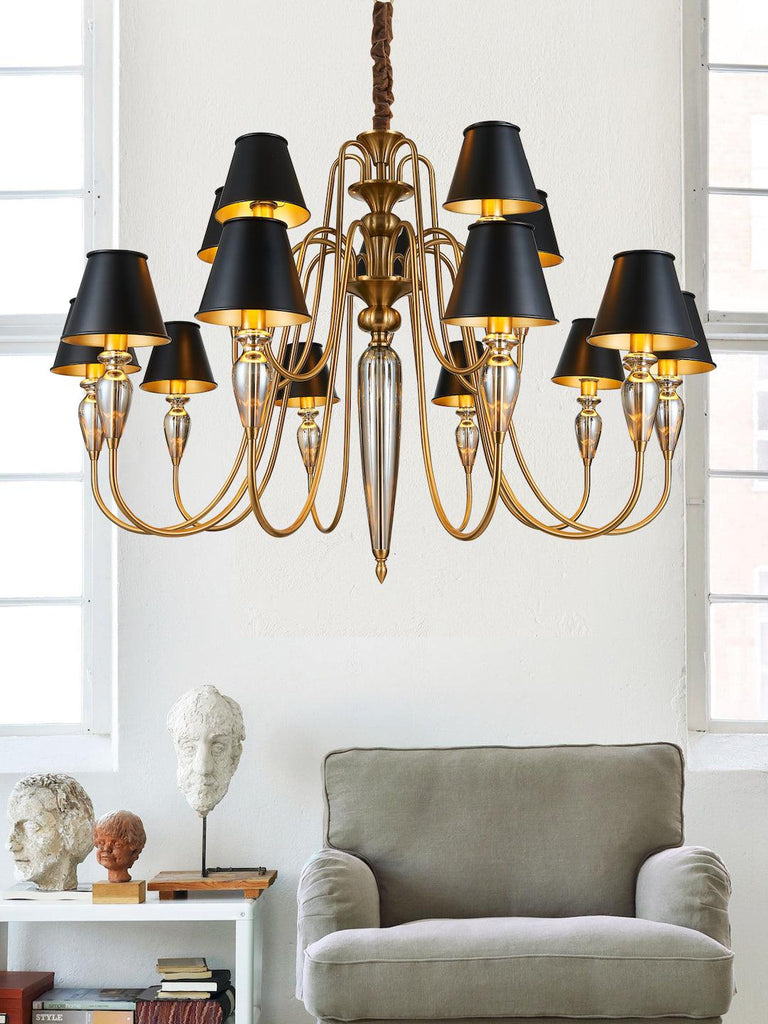 Marcelle Black Gold Chandelier Buy Decorative Chandeliers Online India
