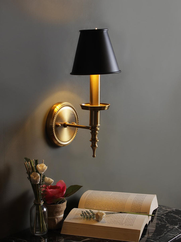 Corille Black Gold Wall Light | Buy Traditional Wall Lights Online India