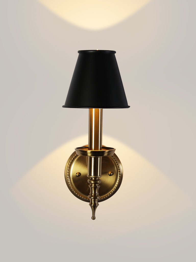 Corille Black Gold Wall Light | Buy Traditional Wall Lights Online India