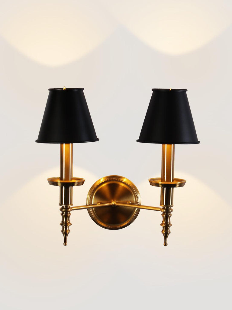 Corille Black Gold Wall Light | Buy Traditional Wall Lights Online India