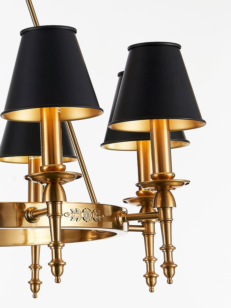 Corille 8-Lamp Gold Chandelier | Buy Vintage Chandeliers Online India